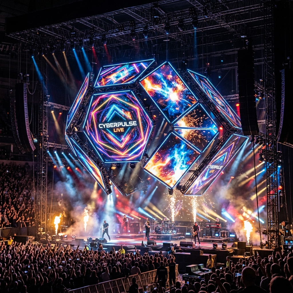 ColorArt Patent Mechanical Screen Concert Installation