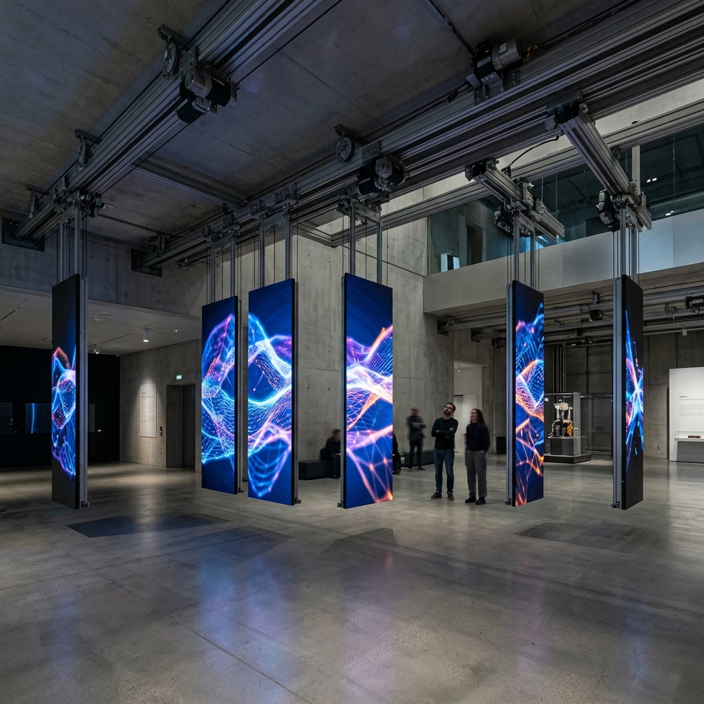 Bus-Style Sliding LED Screen Render
