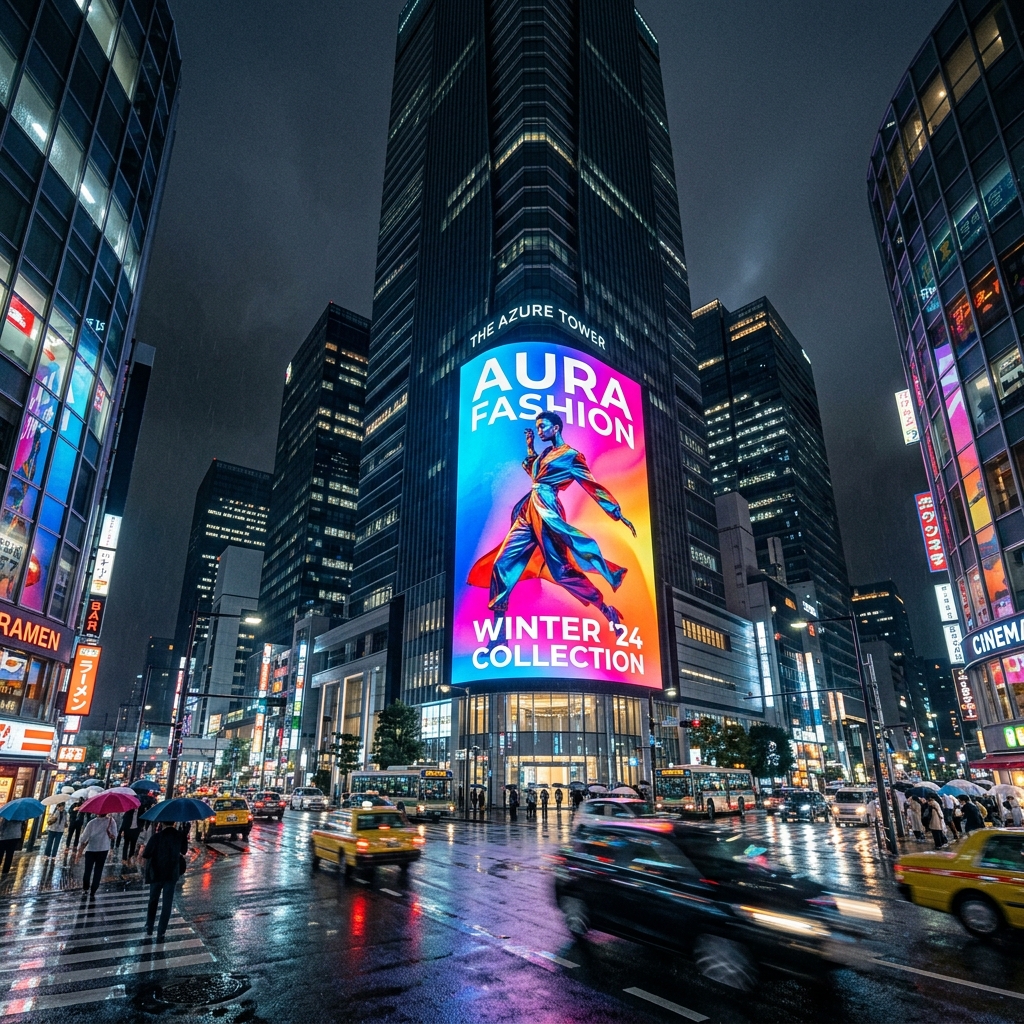 Rugged Outdoor Advertising Billboard Render